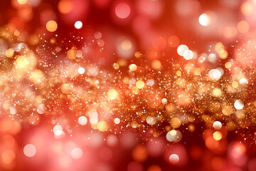 華やかなレッド＆ゴールドの冬抽象背景.Generative AI