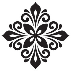 Chic Flower and Leaves Emblem for Boutiques