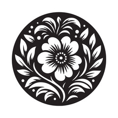 Single Colour Botanical Graphic