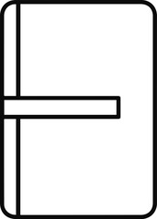 Refrigerator Line Icon. Fridge Appliance Vector Symbol