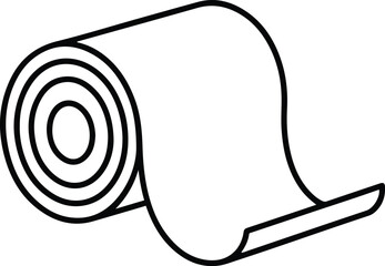Bandage Roll Line Icon. Medical First Aid Vector Symbol