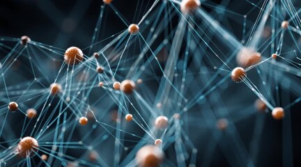 Abstract blue network connectivity background for tech and digital design. - Powered by Adobe