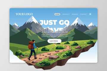 Adventure landing page template