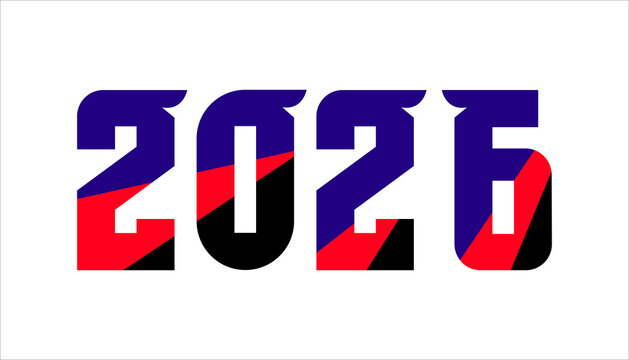 2026 New Year Typography Vector Set &ndash; Modern Geometric Logos, Cards & Banners
