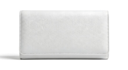Modern white leather wallet, a stylish accessory for everyday life, fashion and elegance