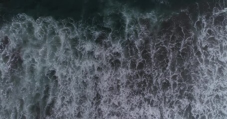 Surging sea waves hitting close-up. - Powered by Adobe