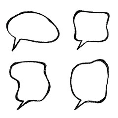 Set of hand drawn speech bubble Blank empty message box Textbox frame for banners, price tags, stickers, design