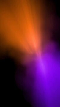 Cinematic light leak overlay on a dark void background with warm orange and violet colors bleeding gently into the deep frame moody, gently, mystery