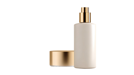 Bottle of perfume with elegant glass design and sparkling fragrance highlighting luxury, style, and sophistication isolated on white background