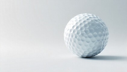 Macro shot of golf ball dimples, symbolizing the intricate design for aerodynamic precision. An extreme macro photograph revealing the intricate, repeating pattern of dimples on a pristine white golf