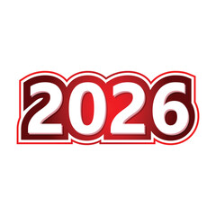 Gradient Typography 2026 Celebration Background