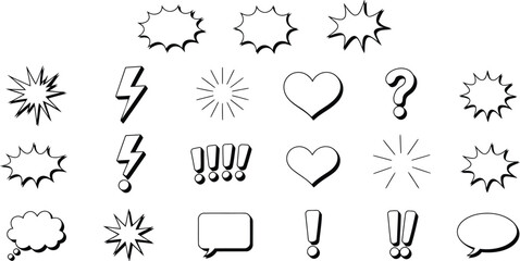 Assorted Hand Drawn Doodle Icons and Symbols on White Background vector illustration