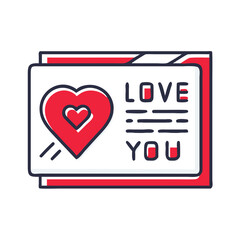 Love Message Affirmation Card Icon