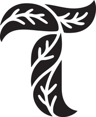 Obraz premium Leafy letter t