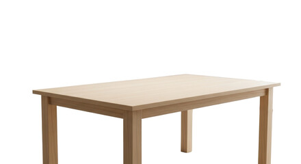 Pristine, empty, minimalist rectangular light wood table with a smooth, unblemished surface in a modern studio, soft diffused lighting, rule of thirds, concept of immense potential