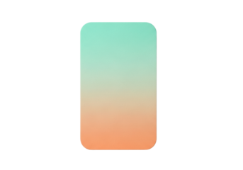 Rectangular abstract design with rounded corners, mint green to peachy orange gradient, subtle paper texture, on a transparent background, concept of modern minimalist elegance