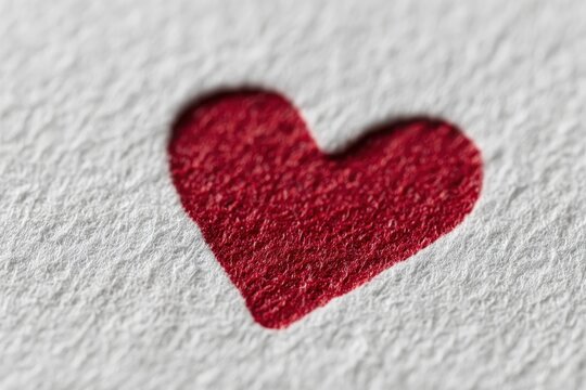 Red droplets create a beautiful heart shape on textured white surface. National Blood Donor Month