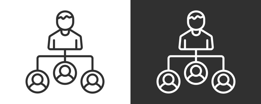 Organization Icon Set Vector Collection Isolated In Black And White