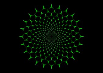 Green Spiky Geometric Vortex