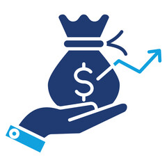 Investment Flat Blue Icon
