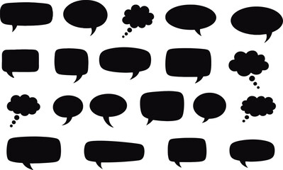 set of speech bubbles