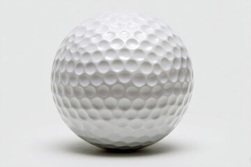 Precision sports gear features a white golf ball resting on a smooth surface, showcasing its dimpled design for enhanced performance in outdoor games
