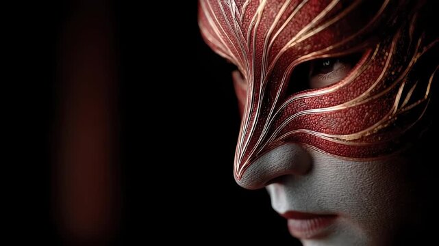 Mysterious Gaze Under Tang Dynasty Mask
