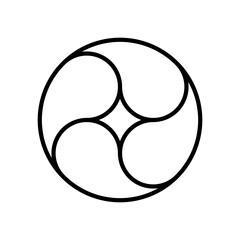 Fischblase Vierschneuß Ornament