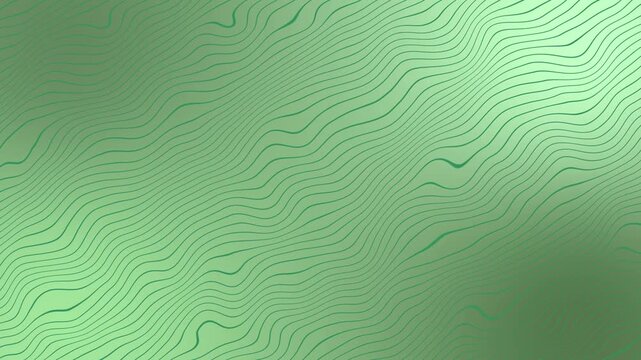 Mint gradient background with thin minimalist abstract wavy lines flowing smoothly across the scene