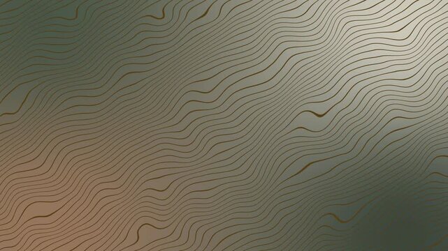 Xanadu gradient and litle orange background with thin minimalist abstract wavy lines flowing smoothly across the scene