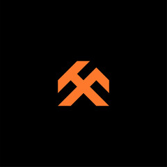 Obraz premium Modern letter TF and house or Letter TF swastika logo concept vector icon