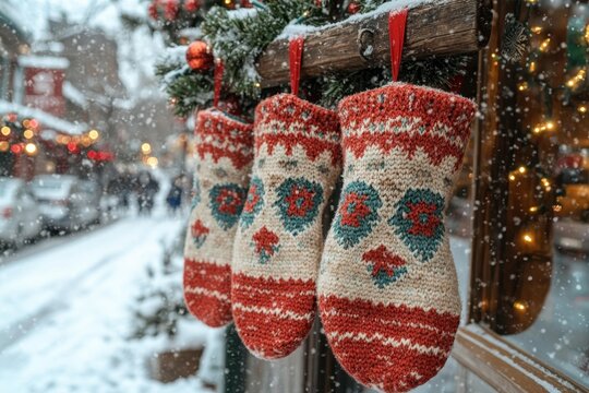 Alpaca wool socks Eco friendly gloves Offline Advertising Cold wallet