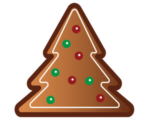 gingerbread house with christmas tree