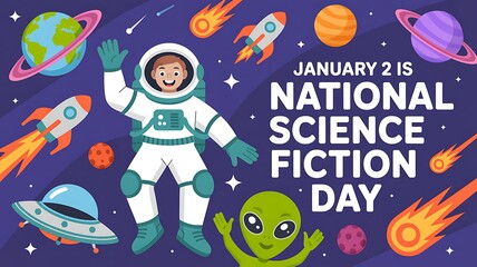 National science fiction day celebration in space