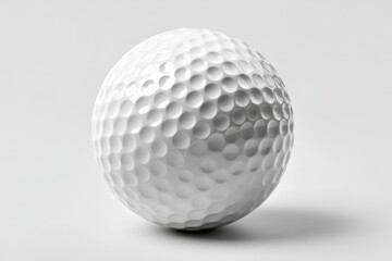 Precision sports gear showcases a white golf ball designed for optimal performance in various golf courses and conditions, featuring a unique textured surface for enhanced grip and control