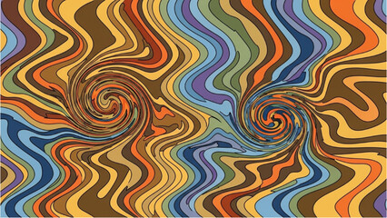 Psychedelic Swirl A Colorful and Abstract Digital Artwork with a Retro Vibe