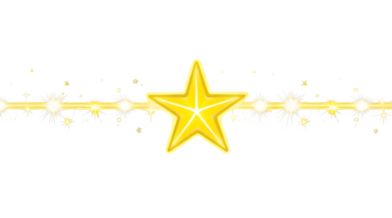 Yellow star sparkle line decorative PNG element