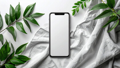 Phone Mockup with Greenery