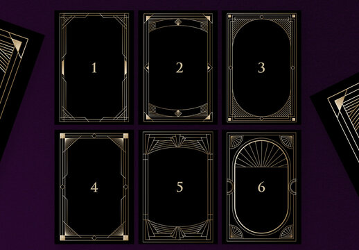 Vintage Art Deco Border & Frames Vector for Gatsby Inspired Retro Background & New Years Invitations