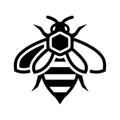 Stylized Bee Icon Vector Graphic Illustration.