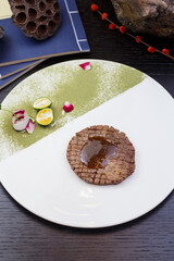 Black pepper sauce veal steak