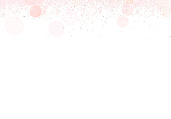 Rose Gold Sparkle Glitter Bokeh Light Brush Effect on Transparent Background. PNG File Decoration