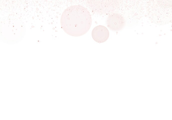 Rose Gold Sparkle Glitter Bokeh Light Brush Effect on Transparent Background. PNG File Decoration