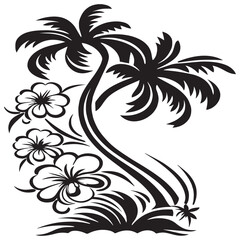 abstract floral background with flowers