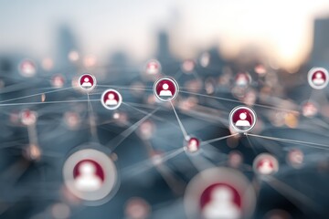 Exploration of digital communication network with diverse users interacting in online platforms during sunset hours