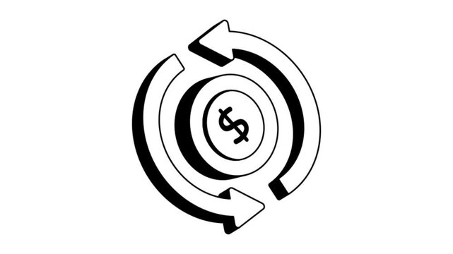 Investment Flow Icon Animation MP4 file	