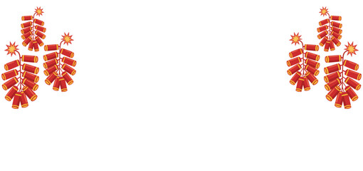 Chinese Firecrackers Corner Elements Banner