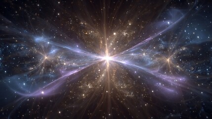 Cosmic karma energy exchange particles balancing light and darkness in an eternal feedback loop