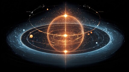 Cosmic karma energy exchange particles balancing light and darkness in an eternal feedback loop