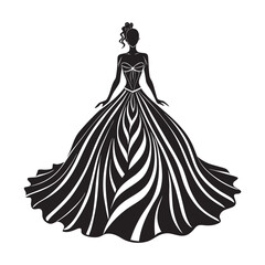 Exaggerated Ball Gown Couture Art Silhouette